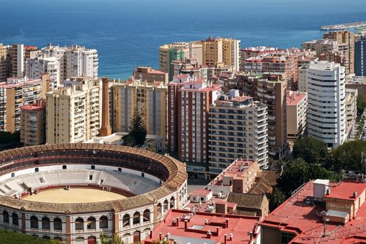 The Bullring arena Plaza de Toros Malaga, Spain