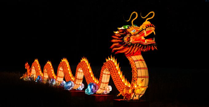 Sibiu City, Romania - 23 June 2019. The Lantern Festival a centuries-old Chinese tradition will illuminate the ASTRA Museum at the Sibiu International Theatre Festival from Sibiu, Romania.