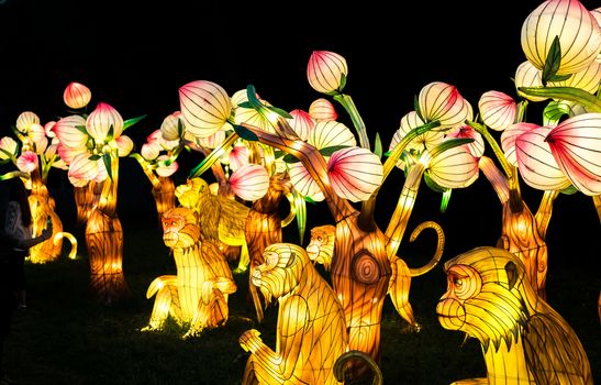 Sibiu City, Romania - 23 June 2019. The Lantern Festival a centuries-old Chinese tradition will illuminate the ASTRA Museum at the Sibiu International Theatre Festival from Sibiu, Romania.