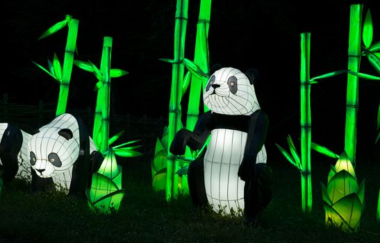 Sibiu City, Romania - 23 June 2019. The Lantern Festival a centuries-old Chinese tradition will illuminate the ASTRA Museum at the Sibiu International Theatre Festival from Sibiu, Romania.