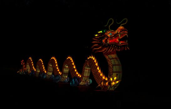 Sibiu City, Romania - 23 June 2019. The Lantern Festival a centuries-old Chinese tradition will illuminate the ASTRA Museum at the Sibiu International Theatre Festival from Sibiu, Romania.