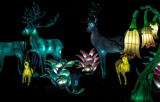 Sibiu City, Romania - 23 June 2019. The Lantern Festival a centuries-old Chinese tradition will illuminate the ASTRA Museum at the Sibiu International Theatre Festival from Sibiu, Romania.