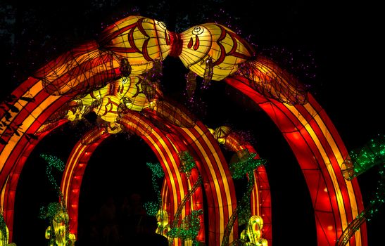 Sibiu City, Romania - 23 June 2019. The Lantern Festival a centuries-old Chinese tradition will illuminate the ASTRA Museum at the Sibiu International Theatre Festival from Sibiu, Romania.