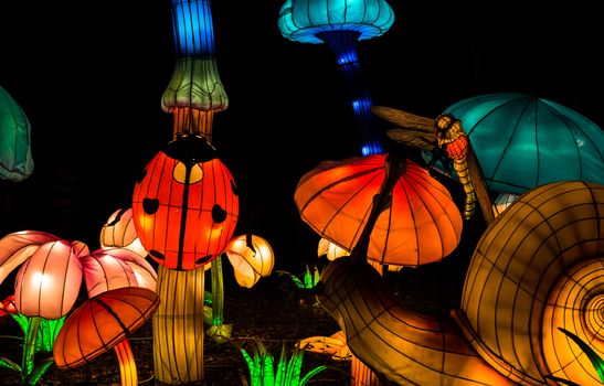 Sibiu City, Romania - 23 June 2019. The Lantern Festival a centuries-old Chinese tradition will illuminate the ASTRA Museum at the Sibiu International Theatre Festival from Sibiu, Romania.