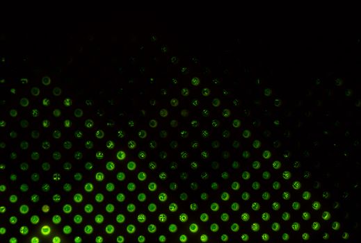 abstract green lights in the dark