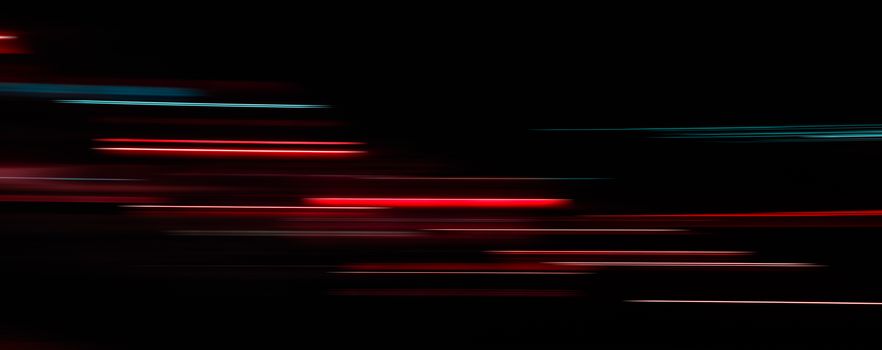 Abstract light trails in the dark background