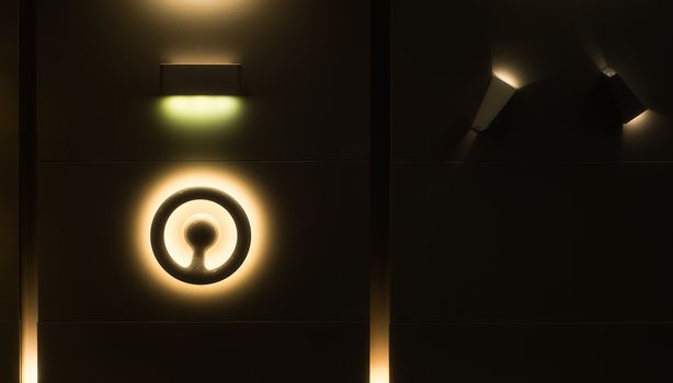 Abstract yellow lights and shadows