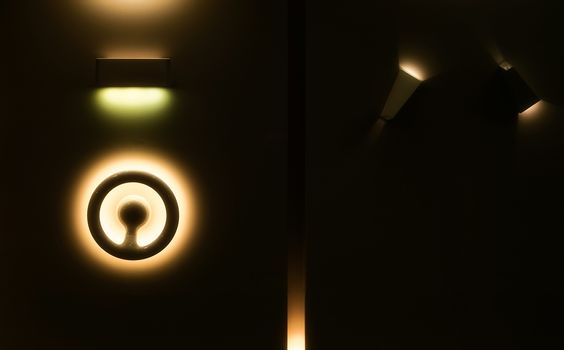 Abstract yellow lights and shadows