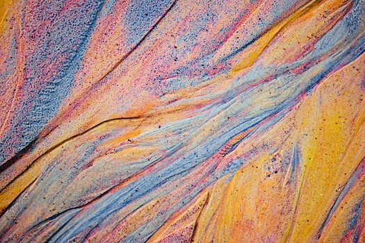 Abstract color sand texture at kaolin mine