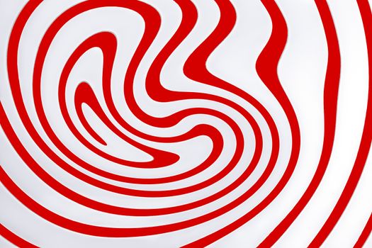 Abstract shape on red background