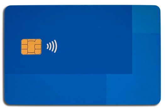 Blue Credit Card vith electronic chip
