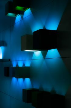 Blue lights and shadows