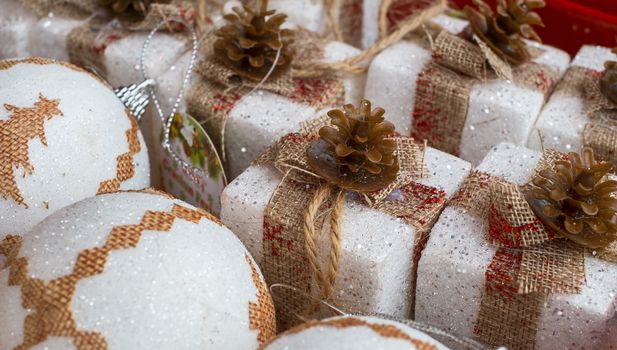 christmas decoration at the market