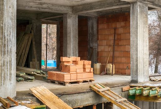 building in construction