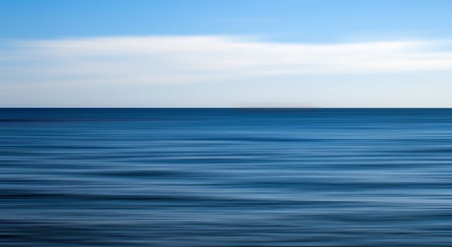 Clear open sea, motion blurl