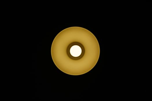 Electric lamp with led bulb on black background