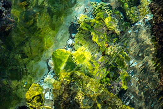 Green water ripples background