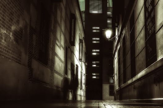 ghosts on the Malaga street, Spain