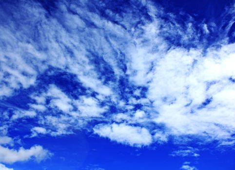 Sky blue cloud in a beautiful atmosphere.