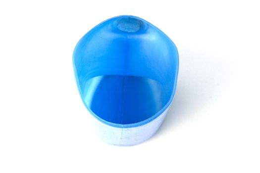 Soft Blue plastic bath mug container.