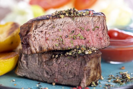 grilled steak on a plate