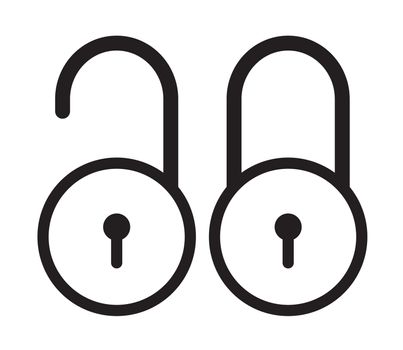 Lock Icon in trendy flat style isolated on white background. Security symbol for your web site design
, logo, app