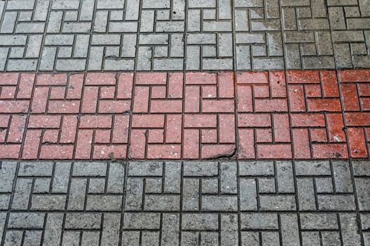 Pattern of the wet footpath floor.