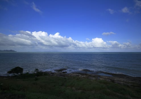 Sky, sea and sand in nature