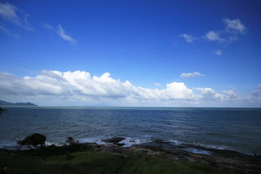 Sky, sea and sand in nature