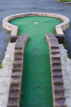 Crazy golf holes outside