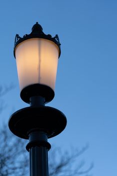 An old fashioned street light in England UK