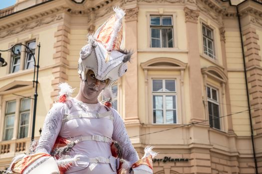 Sibiu City, Romania - 22 June 2019. Chameleons dance crew from Germany directed by  Nina Scholz, performing at the Sibiu International Theatre Festival from Sibiu, Romania.