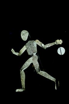Sibiu City, Romania - 22 June 2019. DUNDU an illuminated large-scale puppet at the Sibiu International Theatre Festival from Sibiu, Romania.