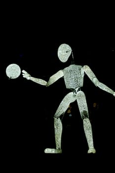 Sibiu City, Romania - 22 June 2019. DUNDU an illuminated large-scale puppet at the Sibiu International Theatre Festival from Sibiu, Romania.