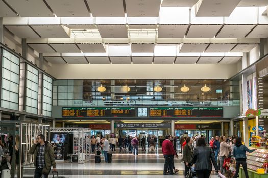 Malaga, Spain - April 14, 2018. Malaga central railway station Maria Zambrano ,Andalucia, Spain