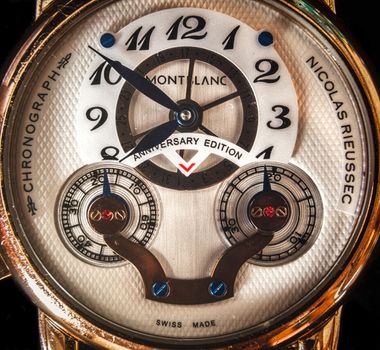 Sibiu, Romania - February 11, 2019. Montblanc Nicolas Rieussec anniversary edition automatic watch