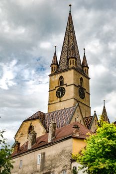 Sibiu, Romania - June 01, 2019 Saint Mary Lutheran Cathedral in Sibiu city, Romania