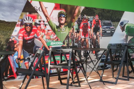 Marbella, Spain - August 26th, 2018. The caravan of La Vuelta 2018, Area SKODA, stage 2, Marbella, Costa del sol, Spain.