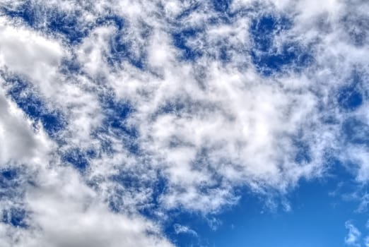 Dramatic blue sky with white clouds. perfect blue sky for background