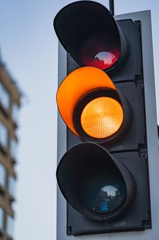 A Close-up of a UK Traffic Light