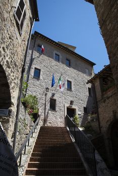 scheggino,italy july 05 2020:municipality of Scheggino province of Perugia