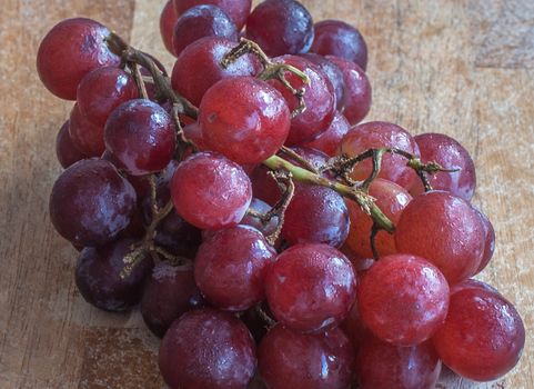 red grapes with water droplets
