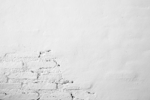 White concrete wall - Small cracks on the surface texture background