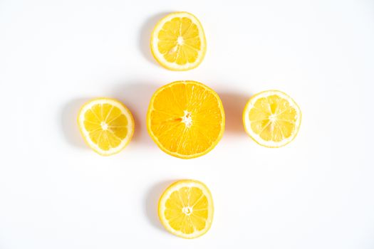 Alice of Lemon and Oranges in a pattern against a plain white background