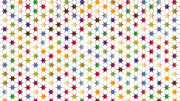 Bright colored mosaic background with geometric shapes pattern for wallpaper, tiles design and textile printing.