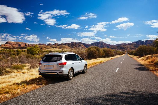 Namatjira Drive near Mt Zeil in Northern Territory, Australia