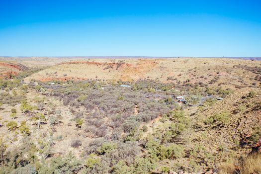 The impressive views of Ormiston Gorge in the West MacDonnell Ranges in Northern Territory, Australia