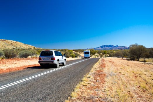 Namatjira Drive near Mt Zeil in Northern Territory, Australia