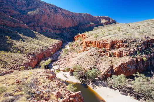 The impressive views of Ormiston Gorge in the West MacDonnell Ranges in Northern Territory, Australia