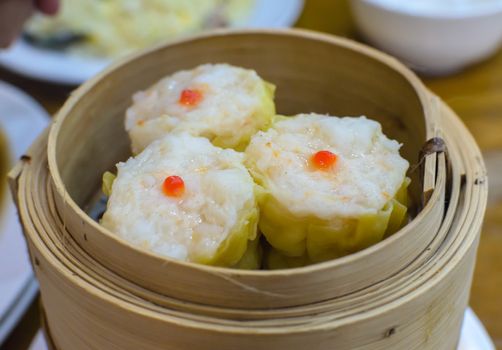 Shrimp Shumai ready to serve and enjoy eating  for lunch.